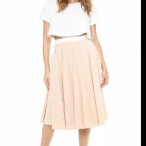 Torn by Ronny Kobo Cream Midi Skirt